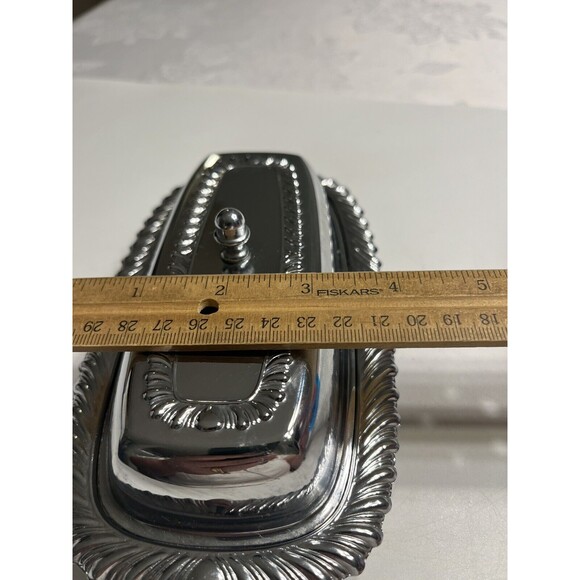 Irwinware Vintage Chrome Plated Butter Dish With Lid 1970’s Made in USA 🇺🇸 - Picture 7 of 15